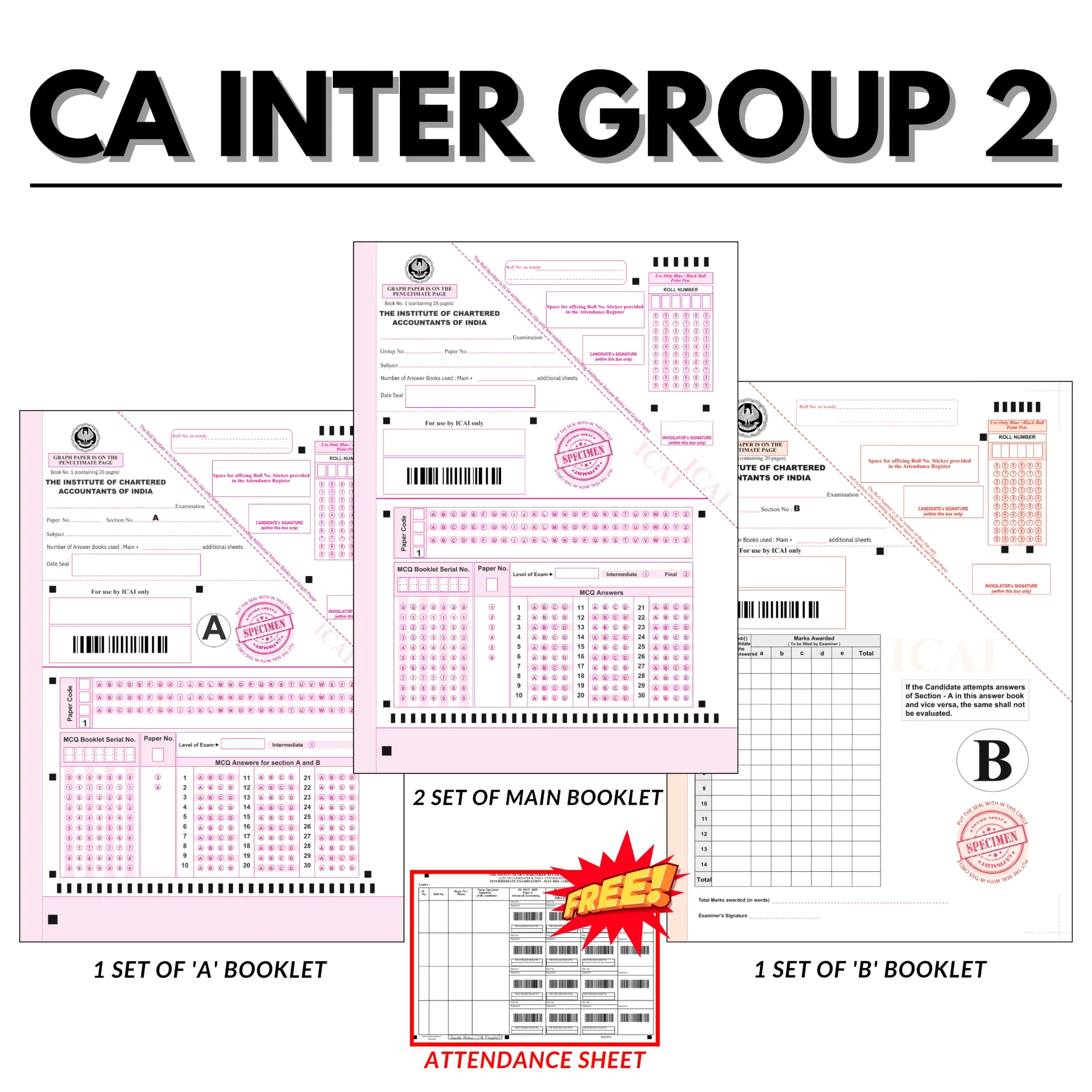 CA INTER GROUP 2 ANSWER PRACTICE BOOKLET